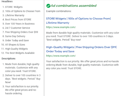 What Are Responsive Search Ads and How Do They Work? 12 example 2 responsive search ads